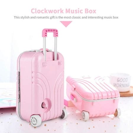 Song Mini Metal Suitcase Box Cute Clockwork Music Boxes for 